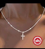 Neue 925 glitzernde Kette mit Kreuz Rostock - Lichtenhagen Vorschau