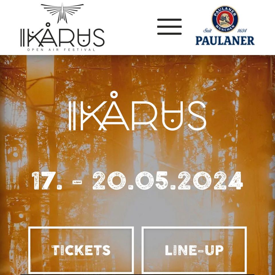 SUCHE 2x Full Weekend Ikarus Festival Tickets + Camping in Berlin