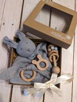 Lililove Geschenkset Hase Holz Rassel Beißring Musselin handmade Bayern - Mering Vorschau