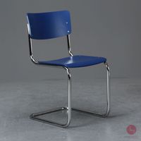 Thonet S43 Freischwinger Bauhaus Klassiker Stuhl Blau Schwarzblau Bayern - Würzburg Vorschau