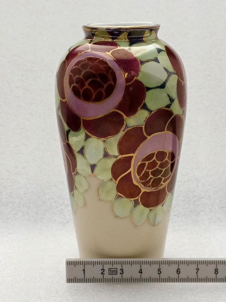 Vase antik Jugendstil Zeh Scherzer Z.S.&Co. Handmalerei in Zwickau