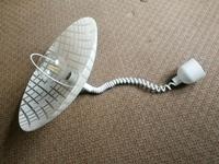 Hängelampe Deckenlampe Lampenschirm Glas Retro Vintage Baden-Württemberg - Graben-Neudorf Vorschau