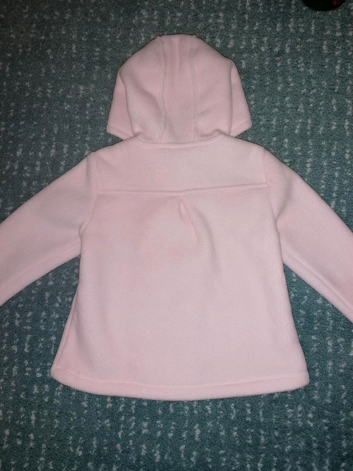 Mädchen Fleece Jacke Mantel 92 neuwertig rosa in Westerholt