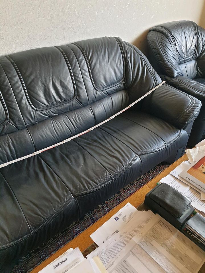 Leder - Garnitur  Couch Sessel in Leonberg
