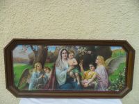 altes antikes Heiligenbild "Mutter Gottes Maria + Jesus + Engel! Bayern - Bobingen Vorschau