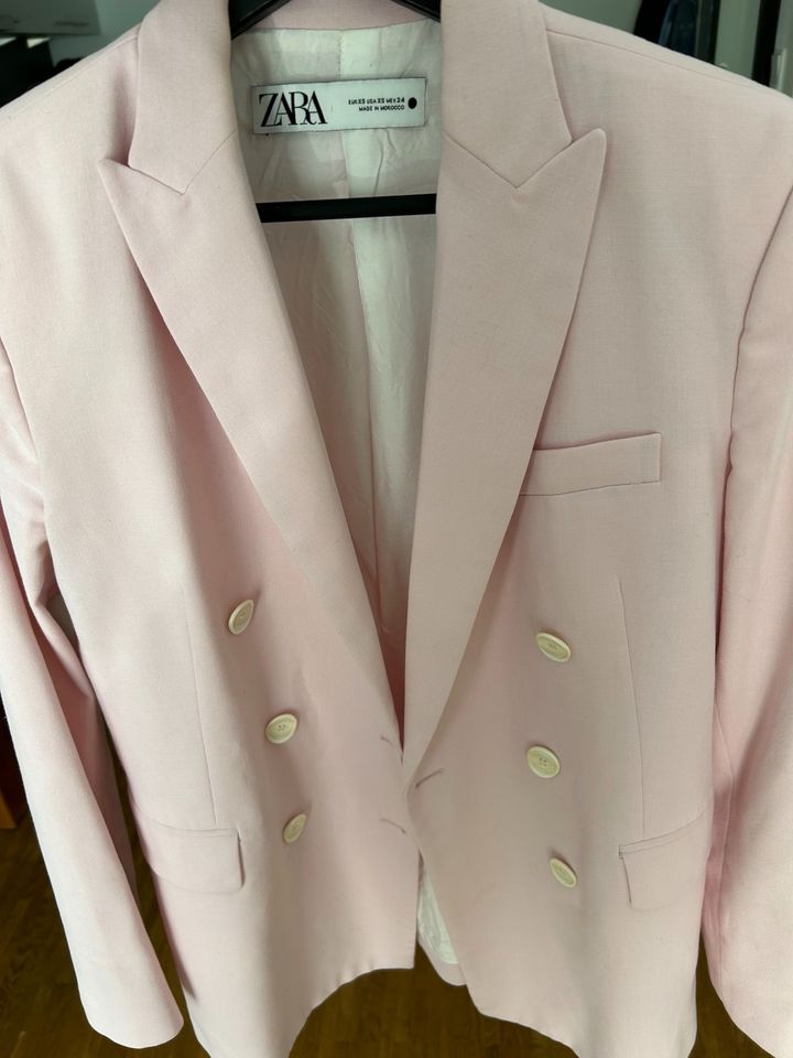 Zara Blazer rosé Mantel pink Anzug Blazerkleid Jacke S M NP 90€ in Berlin
