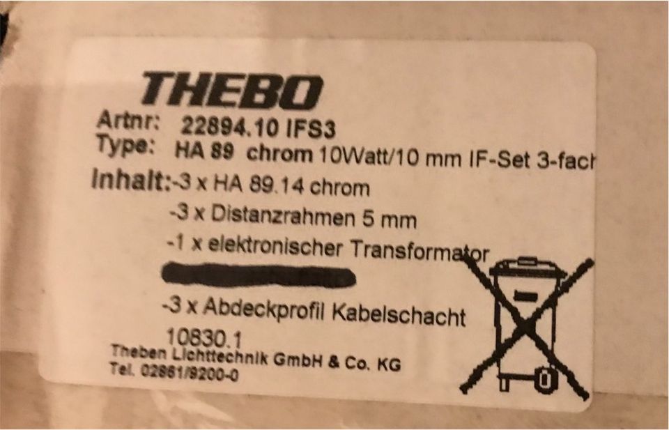 Thebo Einbauleuchten Set in Baar i. Schwaben