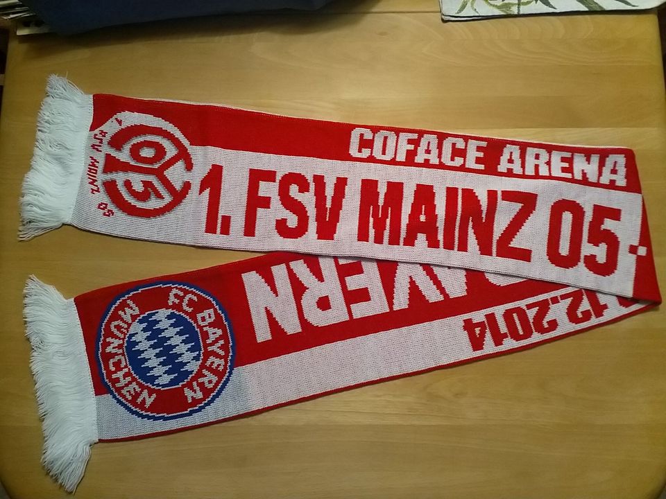 Original Fanartikel Schal Mainz05 gegen Bayern München 19.12.2014 in Leipzig