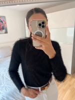 Zara Black Sheer Fuzzy Fringe / Pullover / Rollkragenpullover Sendling - Obersendling Vorschau