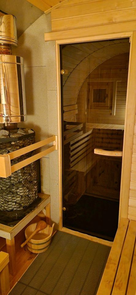 Fasssauna Saunafass Mobile Sauna Schwitzfass Mieten Verleih in Schlüsselfeld