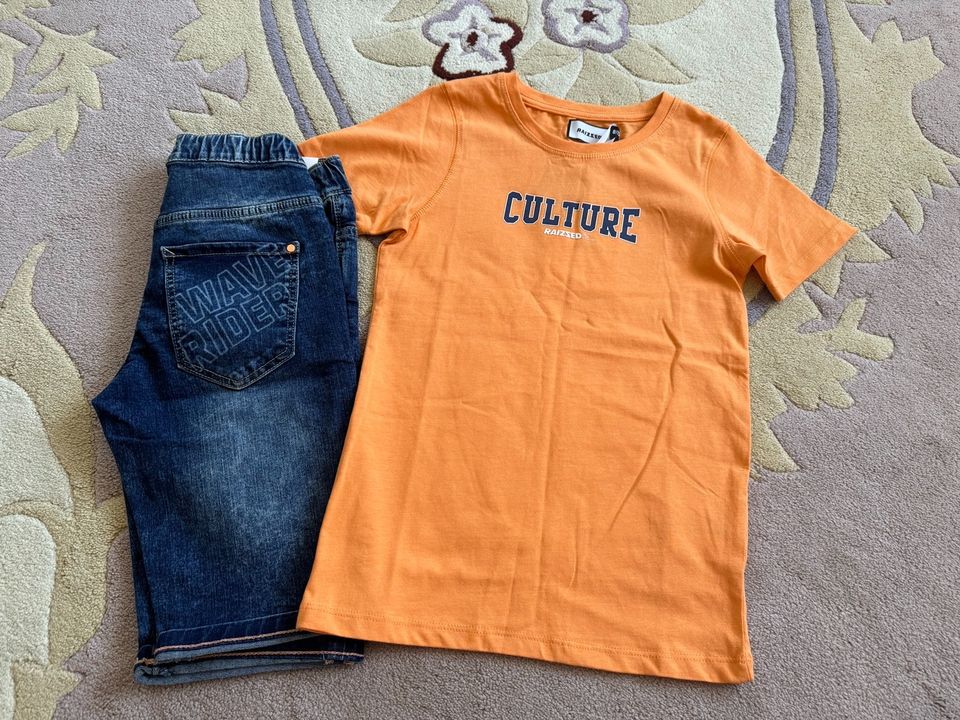 Neu! S.Oliver kurze Hose Jeans, Shorts, Sanetta Shirt, Gr. 128 in Hamburg