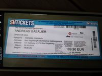 1 Ticket ### Andreas Gabalier ### Bad Segeberg ## Schleswig-Holstein - Sieverstedt Vorschau