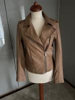 Oui Biker Jacke Lederjacke Leder Handschuhweich Gr. 38 taupe Nordrhein-Westfalen - Enger Vorschau