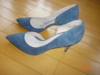 Damen Pumps Stilettos seitl. Öffnung H&M Suede taube blau Gr. 38, Dortmund - Holzen Vorschau