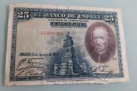 Spanien 25 Pesetas 1928 Geldschein Rheinland-Pfalz - Igel Vorschau