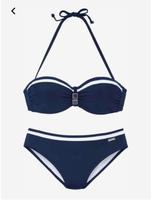 LASCANA Bandeau Bikini, Navy, neuwertig, 38C Bayern - Allersberg Vorschau