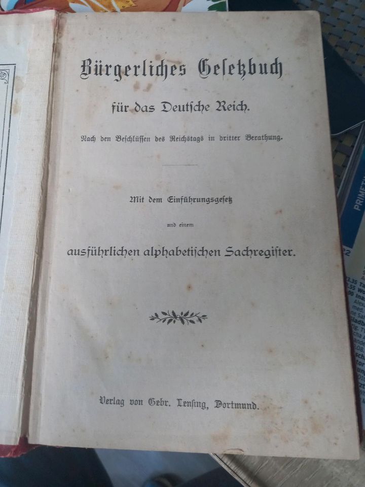 Bürgerliches Gesetzbuch zu Kaiser Wilhelms Zeiten in Dortmund