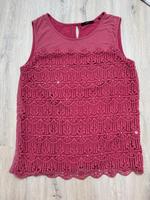 Sommerbluse 40 Damen rosa Stick Oberteil Shirt Achselshirt Blumen Baden-Württemberg - Aichtal Vorschau