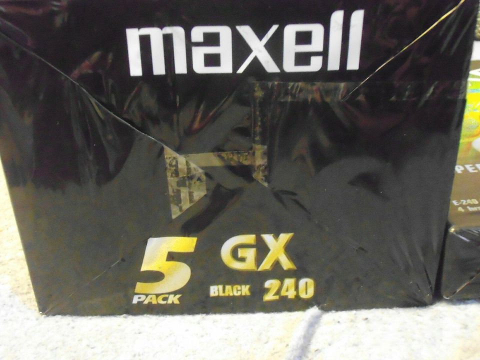 Maxell GX Black 240 VHS (6x) "neu und noch verschweißt" in Malsch bei Wiesloch