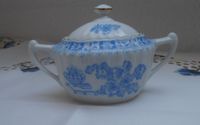 CHINA BLAU Rosslau Ovale Alte  Zuckerdose 1897-1932 Mecklenburg-Vorpommern - Greifswald Vorschau