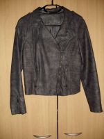 schicke graue Damen Lederjacke Jacke Gr. 36 TOP-Zustand Sachsen-Anhalt - Halle Vorschau