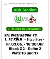 2 Tickets - VfL Wolfsburg vs. 1. FC Köln 03.05.2024 Sitzplätze Sachsen-Anhalt - Wernigerode Vorschau