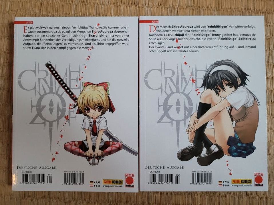 Crimezone Manga 1-2 in Hannover