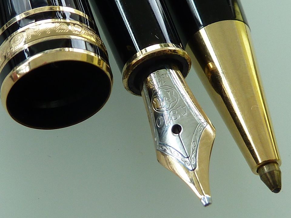 MONTBLANC Meisterstück Kugelschreiber+Füller 4810 / 585 14K Orig. in Geldern