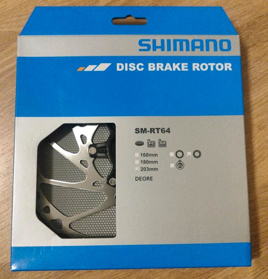 SHIMANO SM-RT64 Bremsscheibe  Durchmesser 203 mm. in Frielendorf