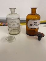 Vintage Apothekerflasche mit Glasstopfen braun und klarglass Nordrhein-Westfalen - Mönchengladbach Vorschau