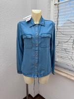 Neu! Damen Bluse Jeans Optik Größe S Sachsen - Zeithain Vorschau