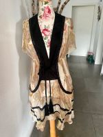 Vintage Charleston Tunika Kleid Chiffon Spitze schwarz bunt M 38/ Obersöchering - Reinthal Vorschau
