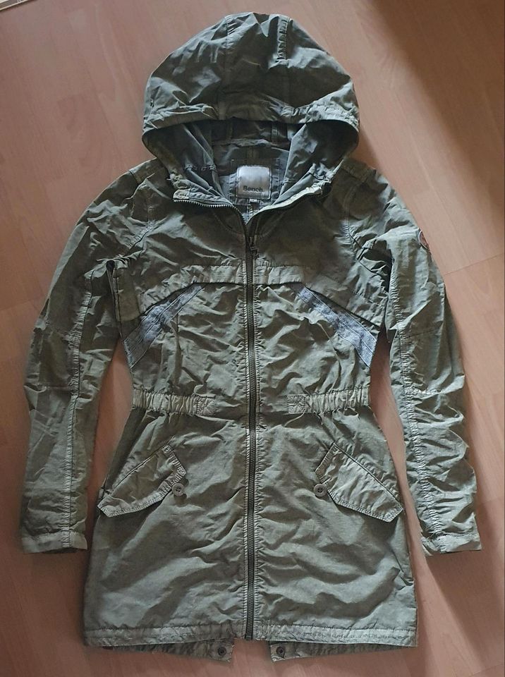 BENCH Jacke S XS 34 36 Parka Anorak Mantel Damenjacke Grün Khaki in Essen