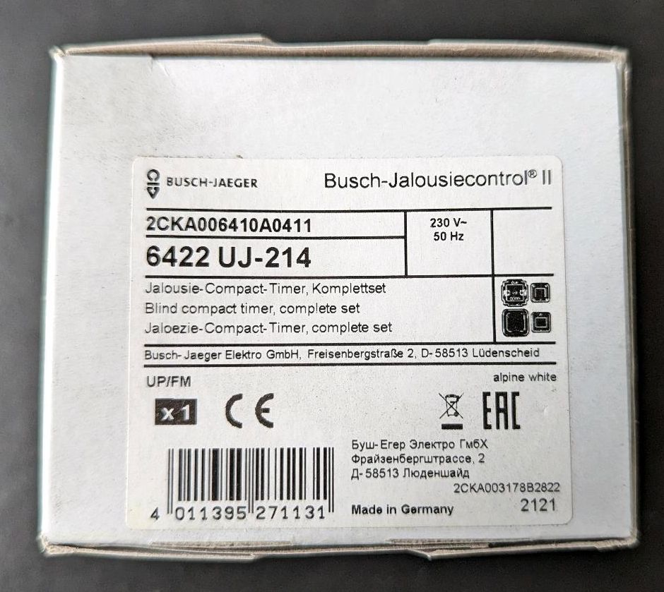 10x Busch Jalousie Compact Timer 6422 UJ-214 Rolladenschalter in Dinslaken