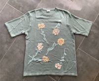 Damen Pullover kurzarm  Strick Blumen mint Gr. XL Baden-Württemberg - Graben-Neudorf Vorschau