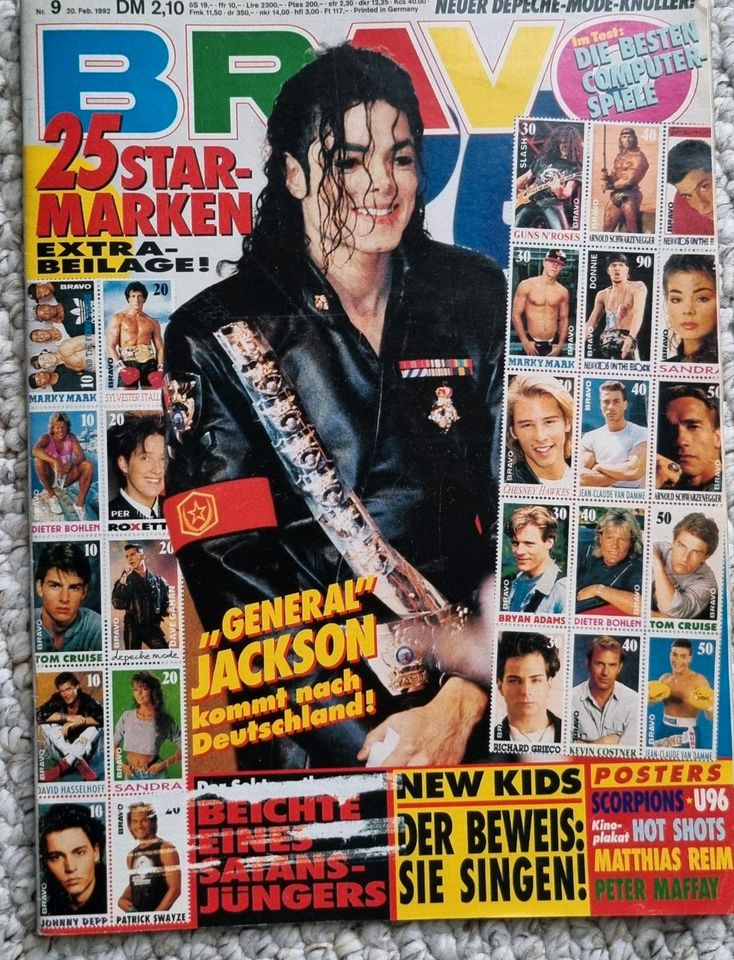 Michael Jackson Bravo Poster Sammelmarken in Potsdam
