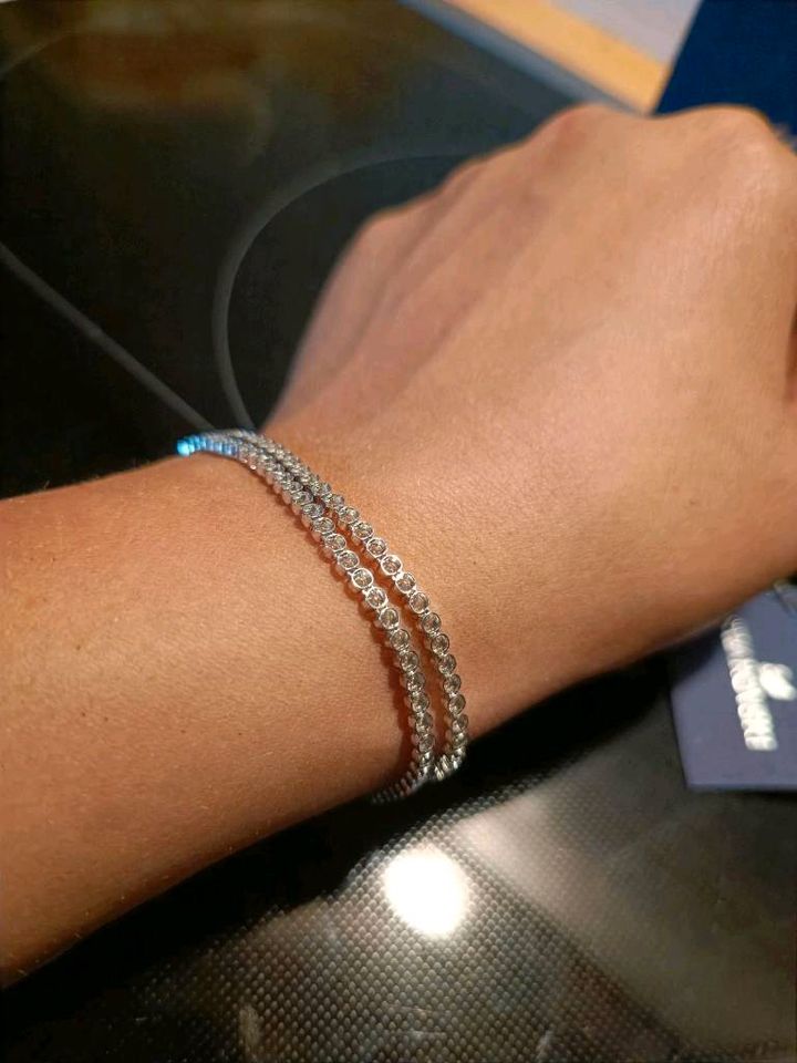 Swarovski Armband Silber Strass Glitzer neuwertig in ovp in Bützfleth