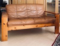 Vintage Leder Couch-Garnitur mit Sessel in Cognac - top! Nürnberg (Mittelfr) - Mitte Vorschau