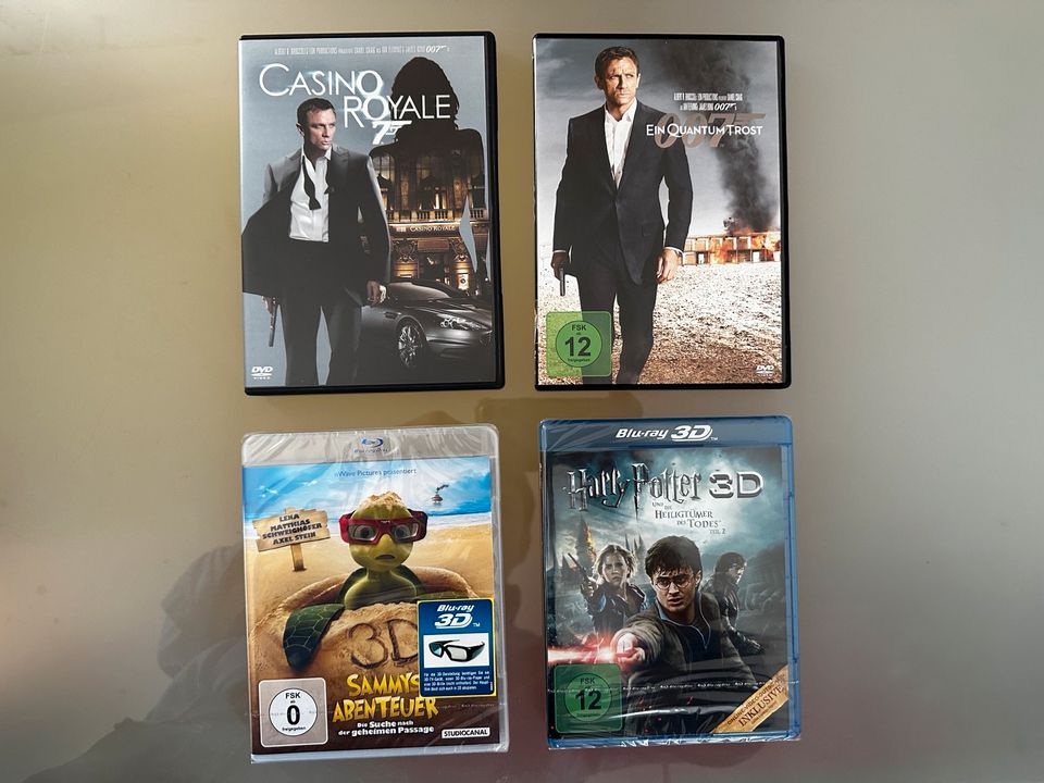 6 Blu-ray u. 2x 3D Videos, 2x James Bond DVD in Falkenberg