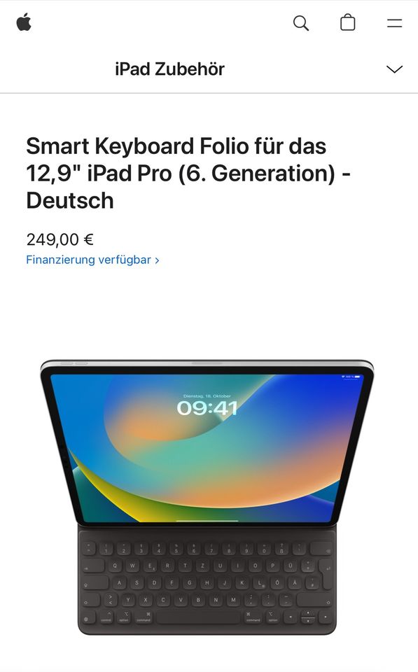 Apple Smart Keyboard Folio - 12,9" iPad Pro (6. Generation) in Krefeld