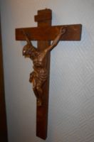 Kruzifix 50 cm x 25 cm Holzkreuz mit 29cm Jesus Gipsfigur Nordrhein-Westfalen - Rees Vorschau
