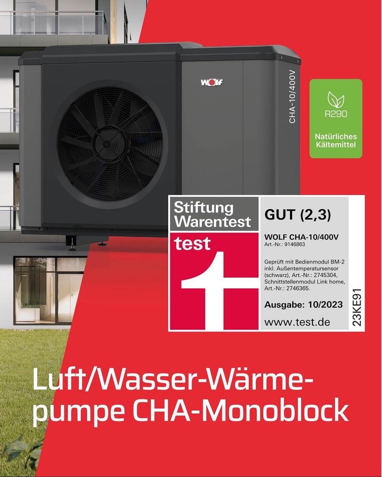 WOLF- Luft-Wärmepumpe 7kw, ab 12.000€ abzüglich 55% Förderung! in Wunstorf