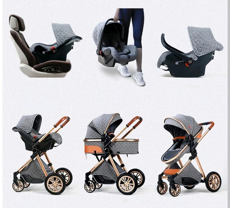 3 in 1 Kinderwagen Set mit Babywanne, Babyschale in Dresden