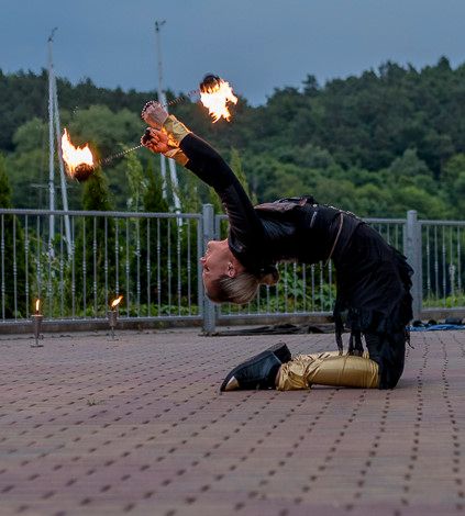 Feuershow/LED-Lichtshow in Neubrandenburg