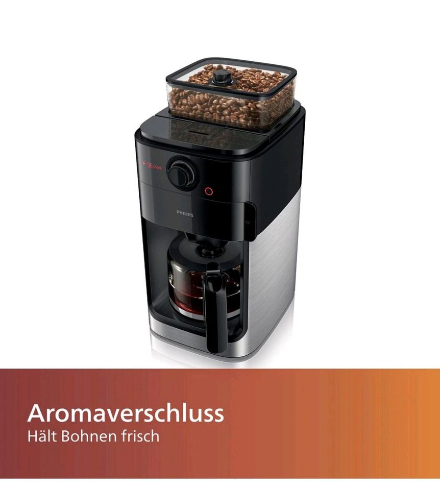 Philips Kaffeemaschine mit Mahlwerk Grind & Brew HD7767/00, 1,2l in Berlin