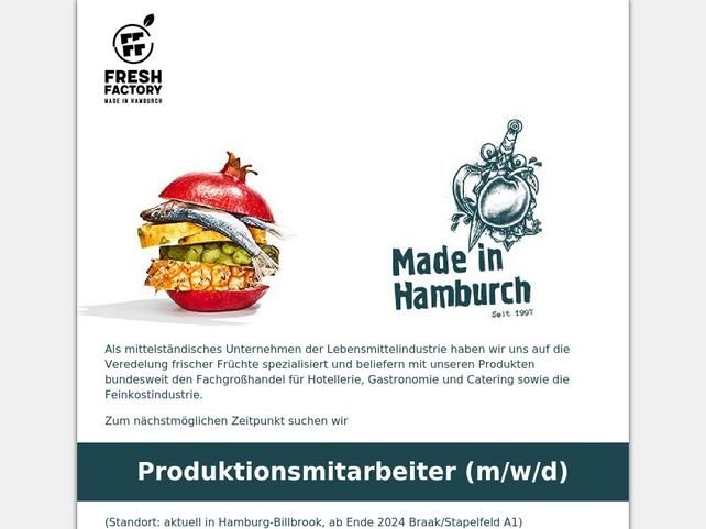 Produktionsmitarbeiter (m/w/d)/Hamburg in Hamburg