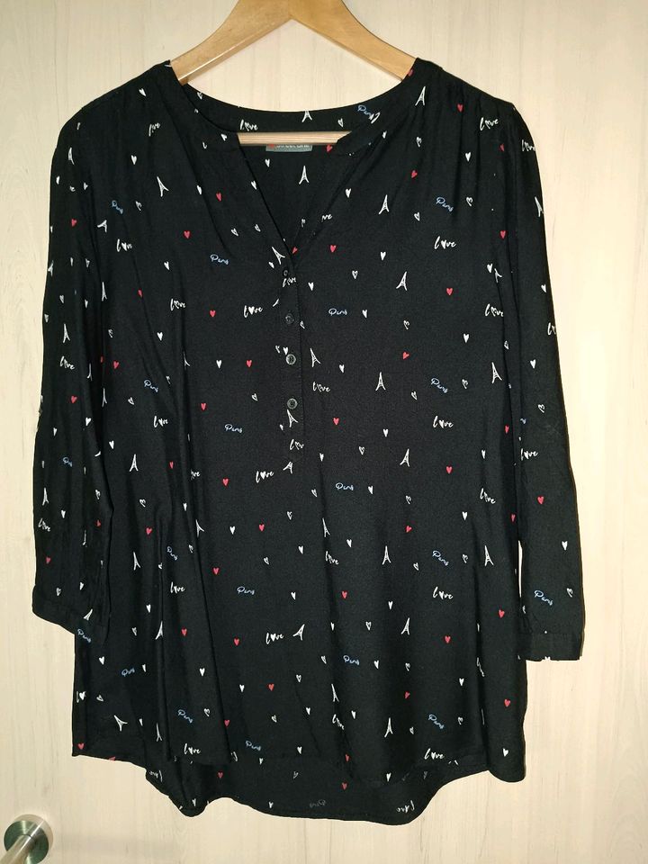 Street One 3/4 Arm Bluse mit Eifelturm Muster Neu in Hüttenberg