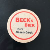 Vintage Bierdeckel Becks Bier,  9cm Durchmesser Bayern - Coburg Vorschau