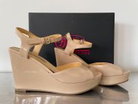 Keilsandalette Slingpantolette Buffalo beige Lack Größe 38 Baden-Württemberg - Neulingen Vorschau