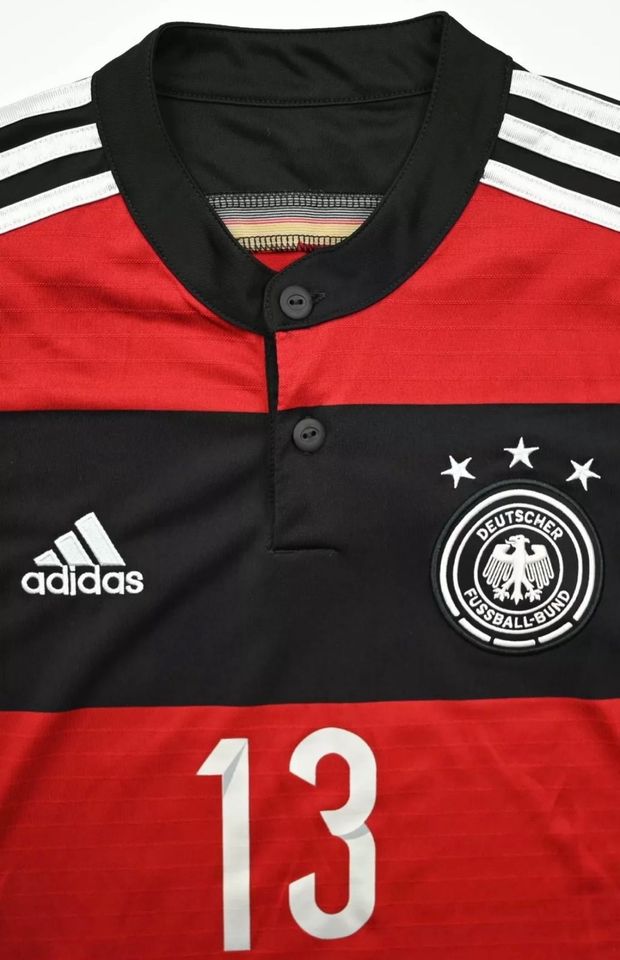 Original DFB Deutschland Trikot 2014 Müller M L rot schwarz WM in Gera